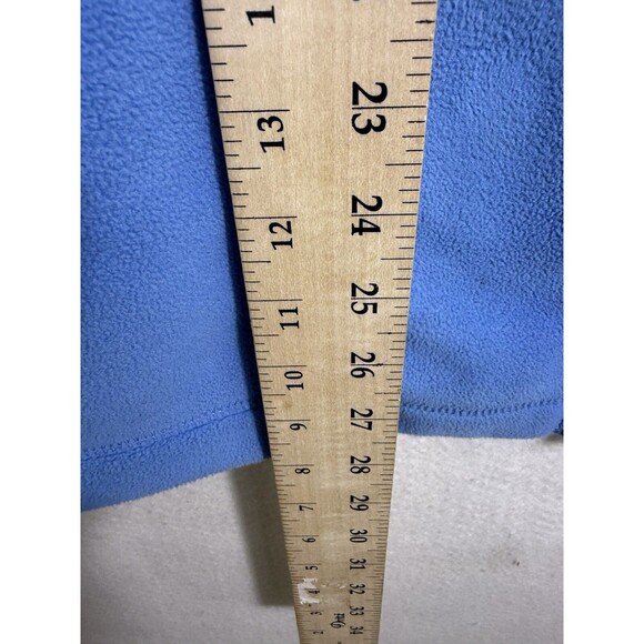 Lady Hathaway Fleece Shirt Jacket Size Large Blue Button Down Soft Flannel - Picture 3 of 6